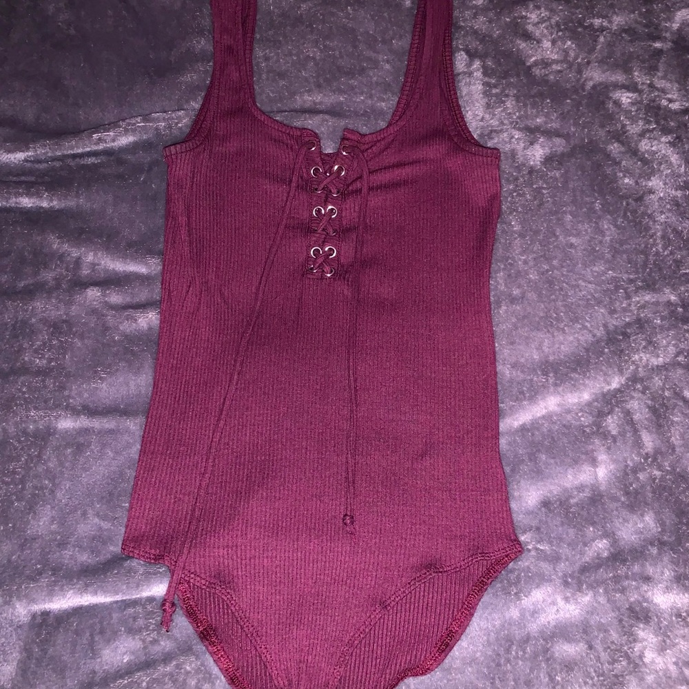 American eagle lace up bodysuit